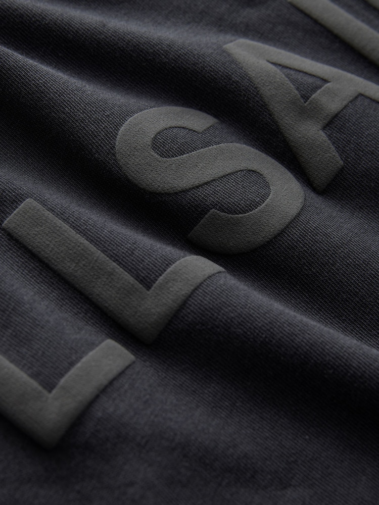 smALLSAINTS Black Oversized 100% Cotton Biggy Logo Crew T-Shirt - Image 6 of 7
