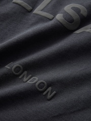 smALLSAINTS Black Oversized 100% Cotton Biggy Logo Crew T-Shirt - Image 7 of 7