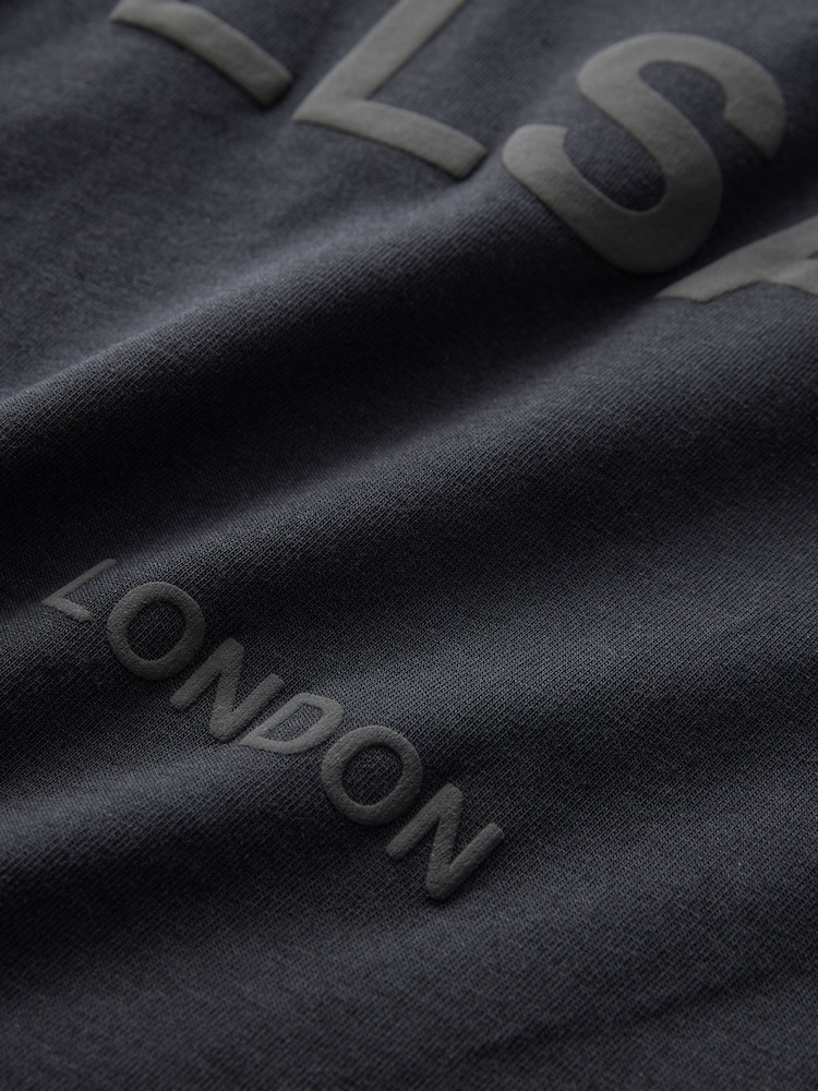 smALLSAINTS Black Oversized 100% Cotton Biggy Logo Crew T-Shirt - Image 7 of 7