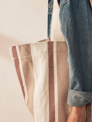 Natur - Streifen Strand-Shopper-Tasche - Bild 2 von 7