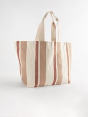 Natur - Streifen Strand-Shopper-Tasche - Bild 3 von 7