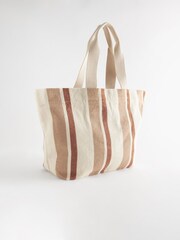 Natur - Streifen Strand-Shopper-Tasche - Bild 4 von 7