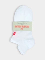 Sweaty Betty White Lightweight Trainer Socks Alpin 3 Pack - Image 2 of 4