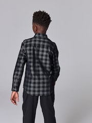 smALLSAINTS Black Boys 100% Cotton Eastburn Checked Corduroy Ramskull Shirt - Image 2 of 8