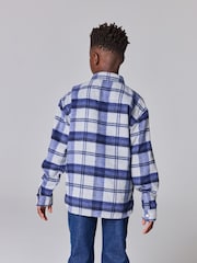 smALLSAINTS Blue/Black Boys Aquarius 100% Cotton Shacket And T-Shirt Set - Image 2 of 11