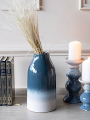 Laura Ashley Blue Laneham Stoneware Vase - Image 2 of 6