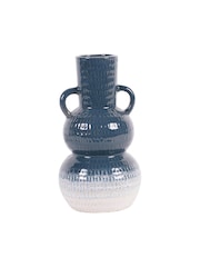 Laura Ashley Blue Laneham Stoneware Vase - Image 6 of 6