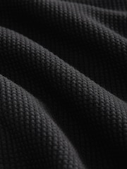 2 Pack Black/White - Top de algodón 100 % con detalle de costura en tela waffle - Imagen 9 de 9