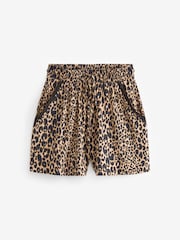 Leopard Print Elasticated Waist Jersey Shorts - Image 5 of 6