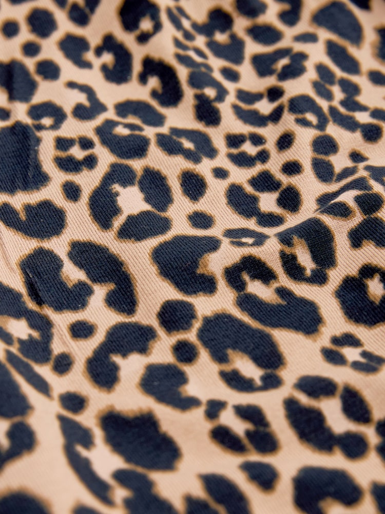 Leopard Print Elasticated Waist Jersey Shorts - Image 6 of 6