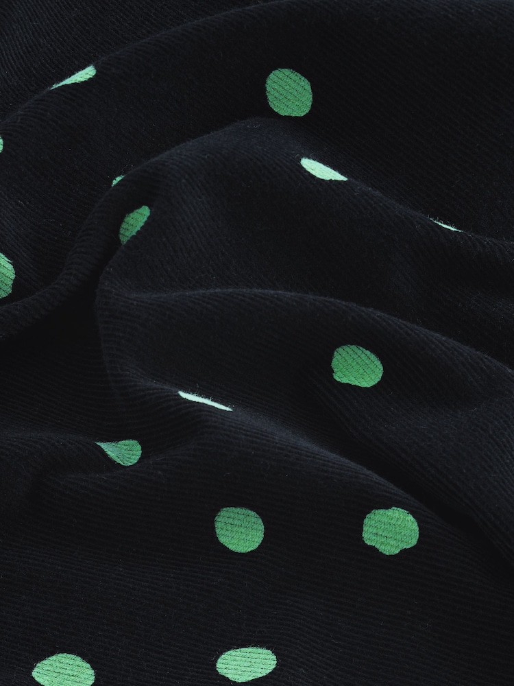 smALLSAINTS Black Boys 100% Cotton Ocular Polka Dot Corduroy Shirt - Image 4 of 4 smALLSAINTS Black Boys 100% Cotton Ocular Polka Dot Corduroy Shirt - Image 4 of 4