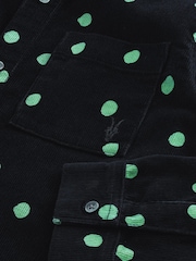 smALLSAINTS Black Boys 100% Cotton Ocular Polka Dot Corduroy Shirt - Image 5 of 6