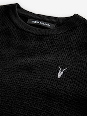 Schwarz - smALLSAINTS Boys Waffle Knitted Jumper - Image 6 of 7