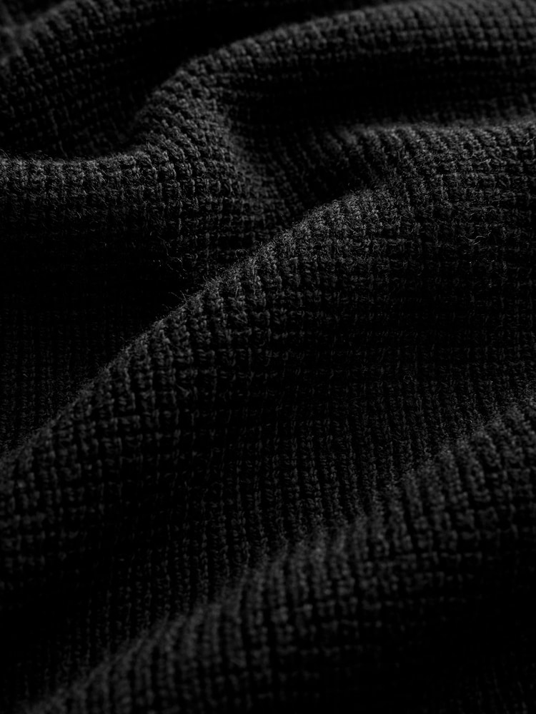 Schwarz - smALLSAINTS Boys Waffle Knitted Jumper - Image 7 of 7