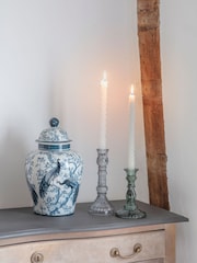 Laura Ashley Blue Belvedere Peacock Porcelain Ginger Jar - Image 1 of 6