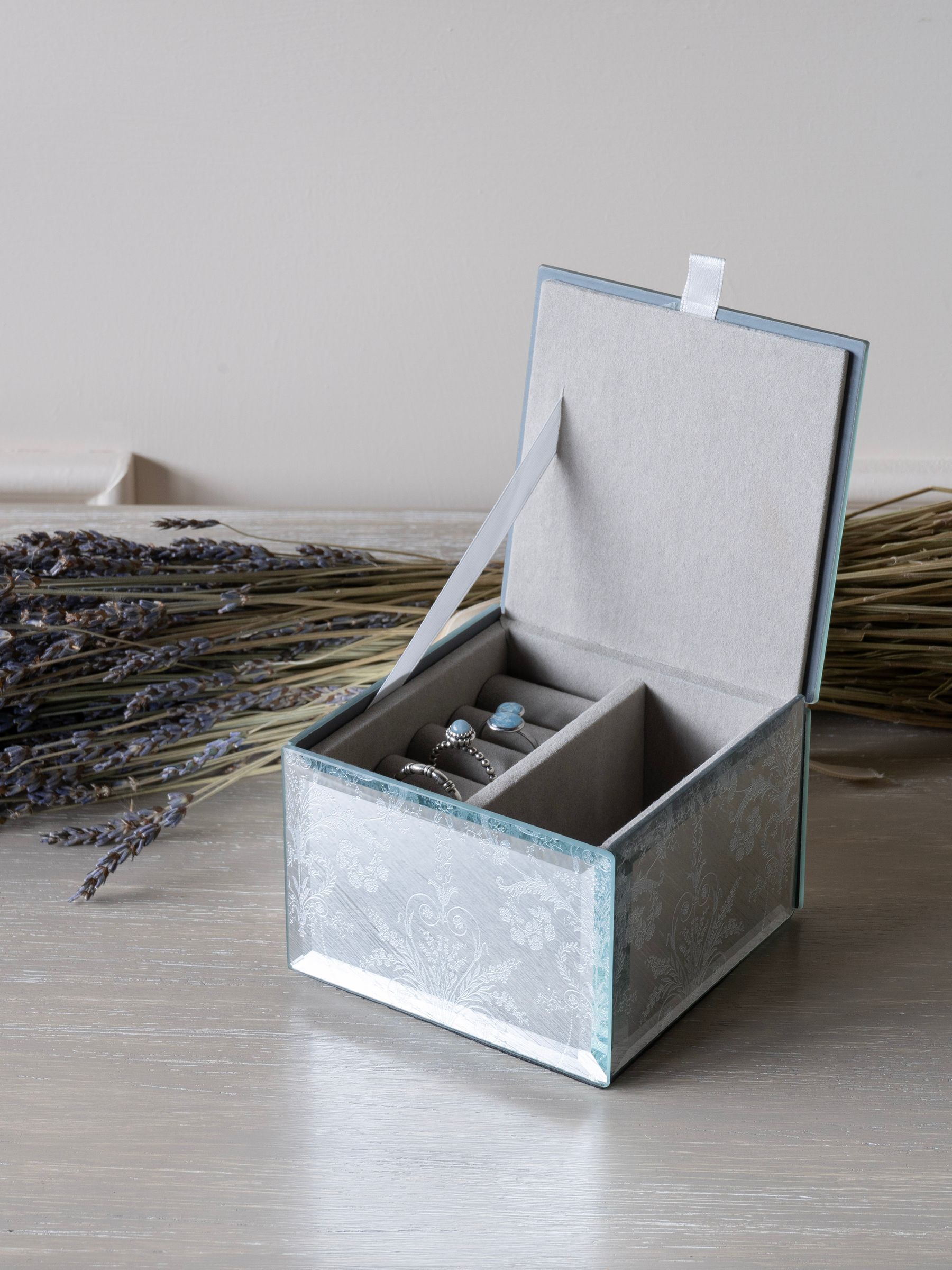 Laura Ashley Josette Mirror Jewellery Box | Laura Ashley