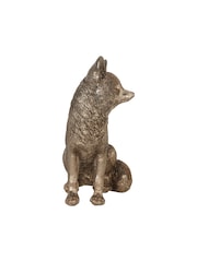 Laura Ashley Antique Gold Sitting Fox Sculpture - Image 5 of 6