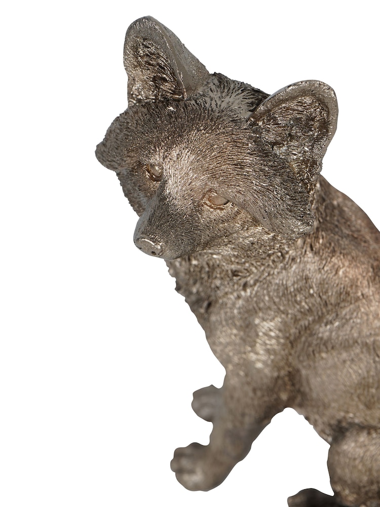 Laura Ashley Antique Gold Sitting Fox Sculpture - Image 6 of 6