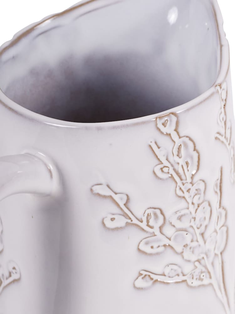 Laura Ashley Pussywillow Antique White Stoneware Jug Large - Image 5 of 5
