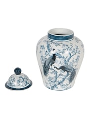 Laura Ashley Blue Belvedere Peacock Porcelain Ginger Jar - Image 5 of 6