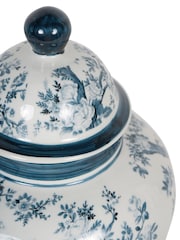 Laura Ashley Blue Belvedere Peacock Porcelain Ginger Jar - Image 6 of 6