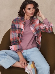 Multi Slubbed Raw Edge Long Sleeve Pretty 100% Cotton Top - Image 2 of 6