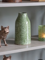 Laura Ashley Green Laneham Stoneware Vase - Image 3 of 5