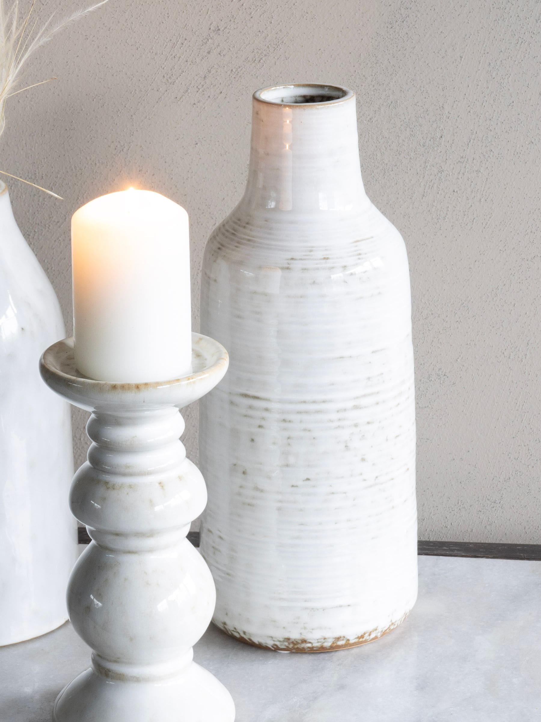Buy Laura Ashley White Lowick Antique Stoneware Vase from the Next