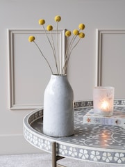 Laura Ashley White Lowick Antique Stoneware Vase - Image 4 of 5
