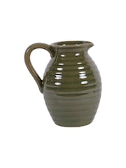 Laura Ashley Green Stoneware Handle Vase - Image 2 of 6