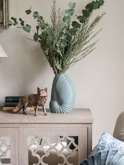 Laura Ashley Blue Harriston Conche Vase - Image 1 of 5