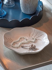 Laura Ashley White Pussywillow Antique White Stoneware Bowl - Image 1 of 4