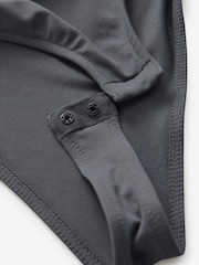 Slate Grey Thin Strap Sleeveless Polyamide Bodysuit - Image 7 of 7