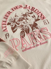 Sage Green 100% Cotton Seam Detail Long Sleeve Skater T-Shirt - Image 7 of 7