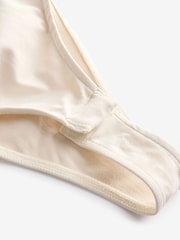 Ecru White Thin Strap Sleeveless Polyamide Bodysuit - Image 7 of 7