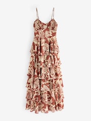 Pretty Lavish Brown Madison Ruffle Maxi Dress - Image 1 of 1