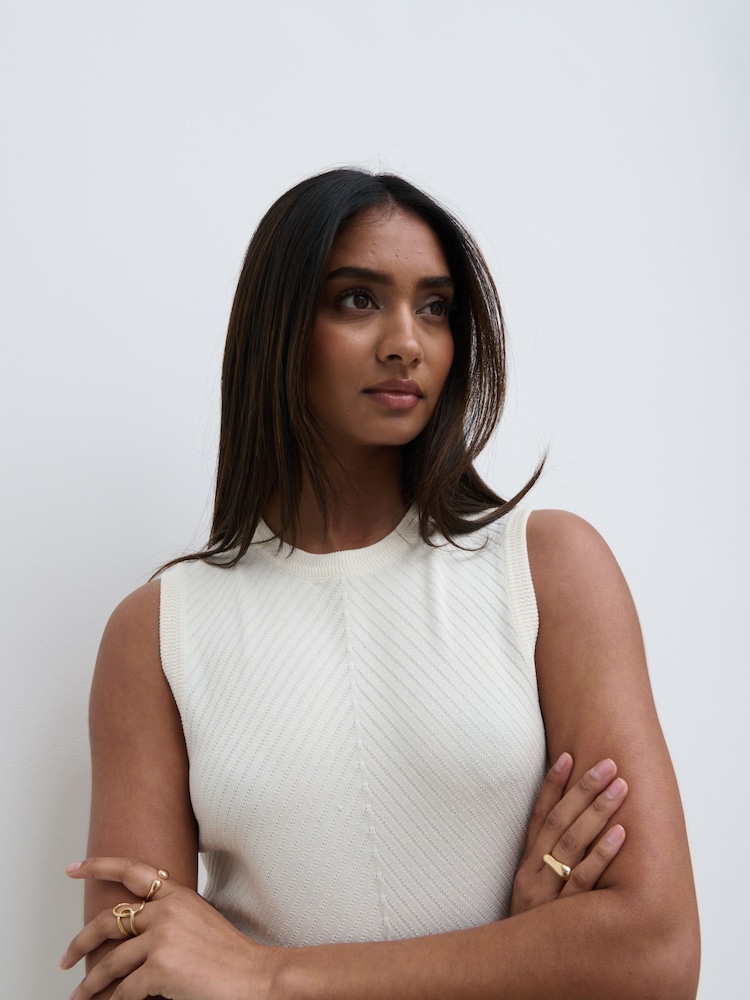 Pretty Lavish Cream Portia Shift Knit Midaxi Dress - Image 2 of 4 Pretty Lavish Cream Portia Shift Knit Midaxi Dress - Image 2 of 4