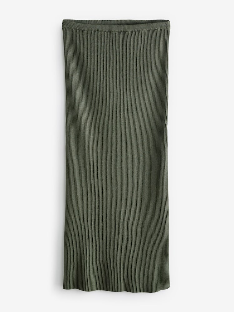 Seraphine Green Rib Knit Maternity Skirt - Image 9 of 9