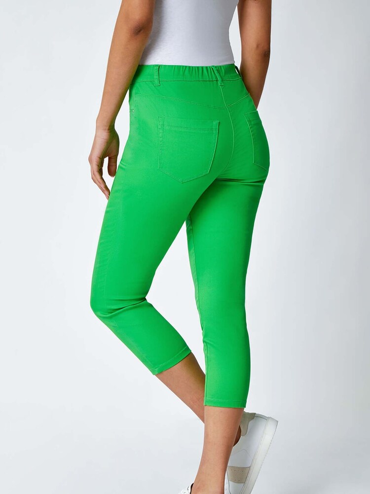 Roman Green Cropped Stretch Denim Jeggings - Image 2 of 5