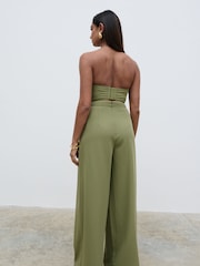 Pretty Lavish Tarragon Green Campbell Bandeau Jumpsuit - Image 2 of 4