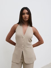 Pretty Lavish Stone Remy Halterneck Waistcoat - Image 1 of 4