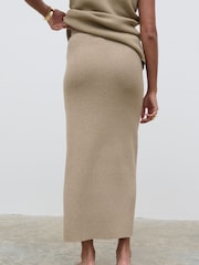 Pretty Lavish Oatmeal Goldie Knit Midaxi Skirt - Image 4 of 4