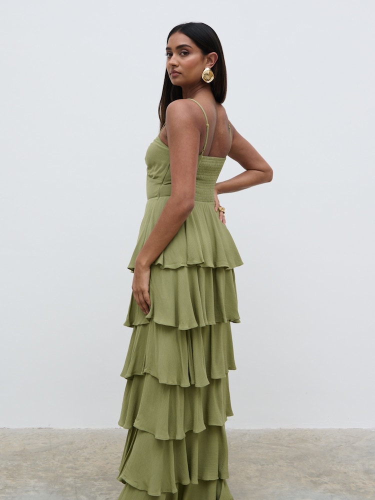 Pretty Lavish Moonstone Sidney Ring Detail Maxi Dress - Image 4 of 4