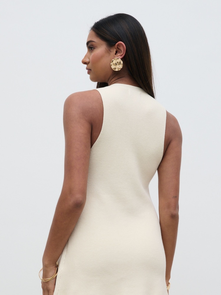 Pretty Lavish Cream Jodie Edge To Edge Knit Waistcoats - Image 3 of 3 Pretty Lavish Cream Jodie Edge To Edge Knit Waistcoats - Image 3 of 3