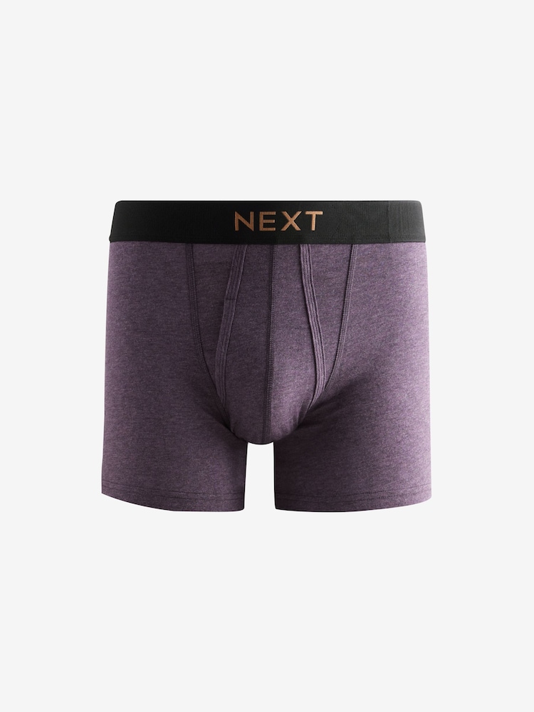 Dark Rich Green/Blue Marl 8 pack A-Front Boxers - Image 7 of 11