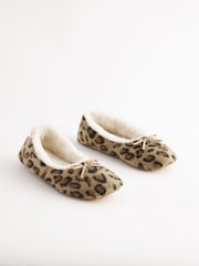 Animal Faux Fur Lined Ballet Slippers - Image 3 of 7
