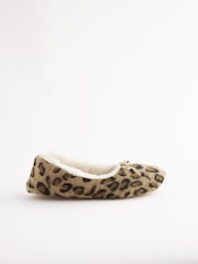 Animal Faux Fur Lined Ballet Slippers - Image 4 of 7