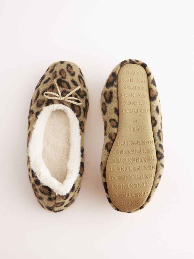 Animal Faux Fur Lined Ballet Slippers - Image 7 of 7