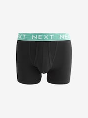 Black Bright Silver Marl Waistband 4 pack A-Front Cotton Rich Boxers - Image 4 of 8