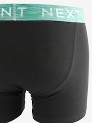 Black Bright Silver Marl Waistband 4 pack A-Front Cotton Rich Boxers - Image 6 of 8